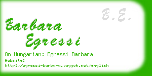 barbara egressi business card